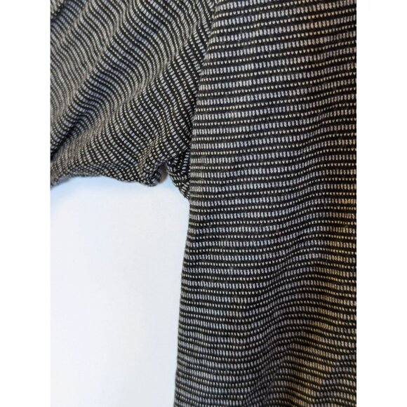 Dockers Golf Polo Shirt L 100% Mercerized Cotton Black & White Striped Short Sle - Picture 3 of 4